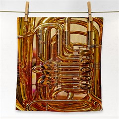 Tuba Valves Pipe Shiny Instrument Music Face Towel by Nexatart