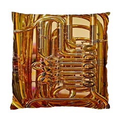 Tuba Valves Pipe Shiny Instrument Music Standard Cushion Case (one Side) by Nexatart