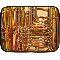 Tuba Valves Pipe Shiny Instrument Music Fleece Blanket (mini) by Nexatart