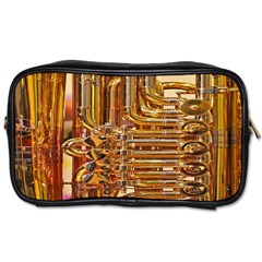 Tuba Valves Pipe Shiny Instrument Music Toiletries Bags by Nexatart