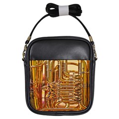 Tuba Valves Pipe Shiny Instrument Music Girls Sling Bags by Nexatart