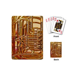 Tuba Valves Pipe Shiny Instrument Music Playing Cards (mini)  by Nexatart