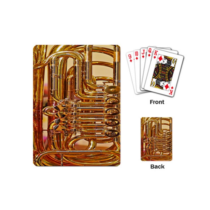 Tuba Valves Pipe Shiny Instrument Music Playing Cards (Mini) 