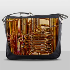 Tuba Valves Pipe Shiny Instrument Music Messenger Bags by Nexatart