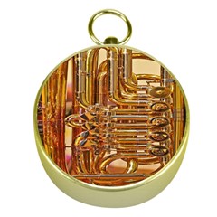 Tuba Valves Pipe Shiny Instrument Music Gold Compasses by Nexatart