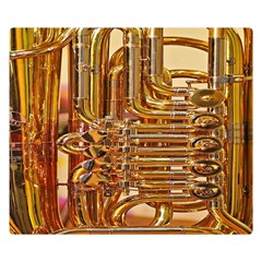 Tuba Valves Pipe Shiny Instrument Music Double Sided Flano Blanket (small)  by Nexatart