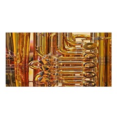 Tuba Valves Pipe Shiny Instrument Music Satin Shawl by Nexatart