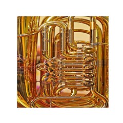 Tuba Valves Pipe Shiny Instrument Music Small Satin Scarf (square) by Nexatart