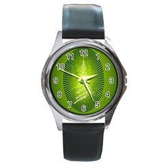 Vector Chirstmas Tree Design Round Metal Watch