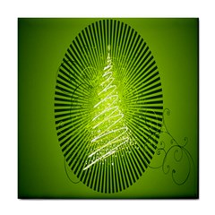 Vector Chirstmas Tree Design Tile Coasters