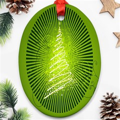 Vector Chirstmas Tree Design Ornament (Oval)