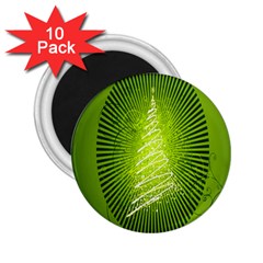 Vector Chirstmas Tree Design 2 25  Magnets (10 Pack)  by Nexatart