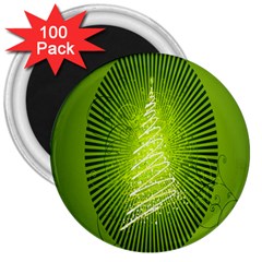 Vector Chirstmas Tree Design 3  Magnets (100 Pack) by Nexatart