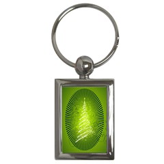 Vector Chirstmas Tree Design Key Chains (rectangle) 