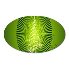 Vector Chirstmas Tree Design Oval Magnet by Nexatart