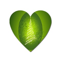 Vector Chirstmas Tree Design Heart Magnet by Nexatart