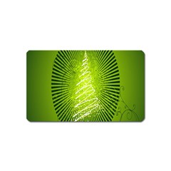 Vector Chirstmas Tree Design Magnet (name Card) by Nexatart