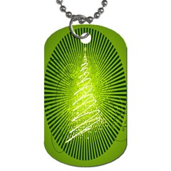 Vector Chirstmas Tree Design Dog Tag (Two Sides)