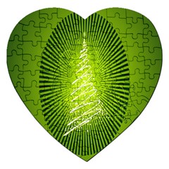 Vector Chirstmas Tree Design Jigsaw Puzzle (Heart)