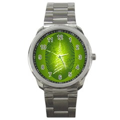 Vector Chirstmas Tree Design Sport Metal Watch