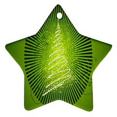 Vector Chirstmas Tree Design Star Ornament (Two Sides)