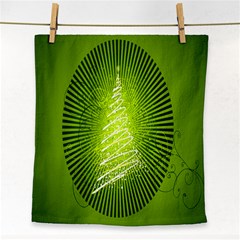 Vector Chirstmas Tree Design Face Towel