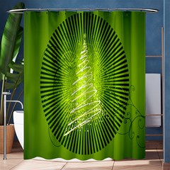 Vector Chirstmas Tree Design Shower Curtain 60  x 72  (Medium) 