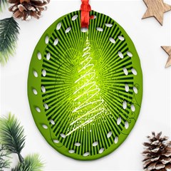 Vector Chirstmas Tree Design Ornament (oval Filigree) by Nexatart