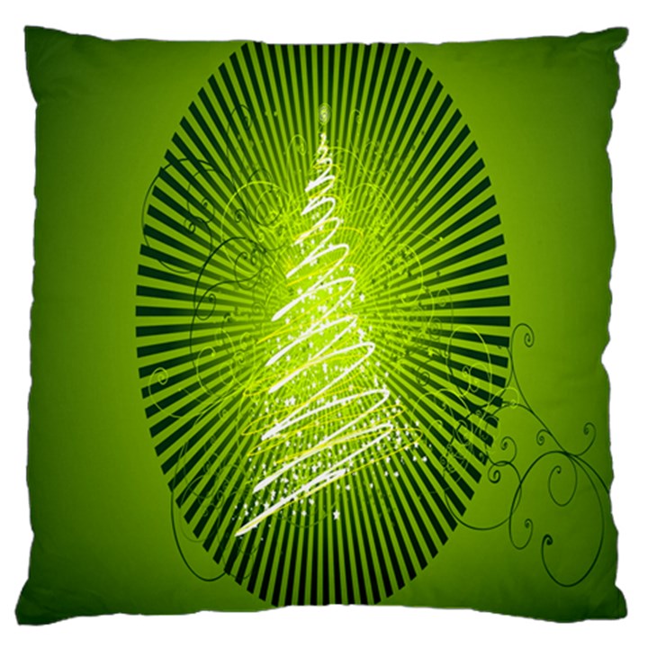 Vector Chirstmas Tree Design Large Cushion Case (One Side)