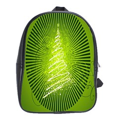 Vector Chirstmas Tree Design School Bags (XL) 