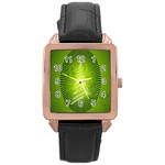 Vector Chirstmas Tree Design Rose Gold Leather Watch  Front