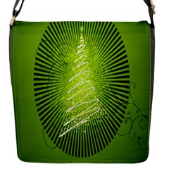 Vector Chirstmas Tree Design Flap Messenger Bag (S)