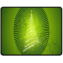 Vector Chirstmas Tree Design Double Sided Fleece Blanket (Medium) 