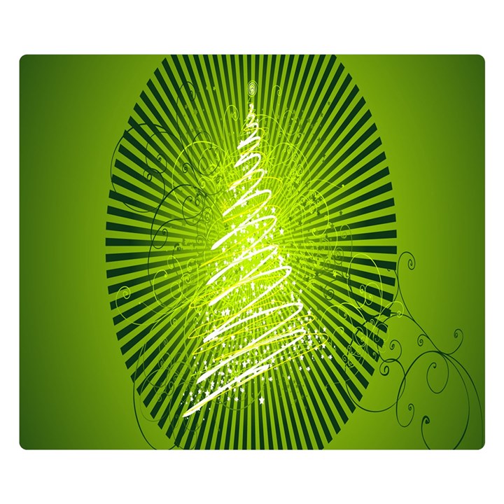 Vector Chirstmas Tree Design Double Sided Flano Blanket (Small) 