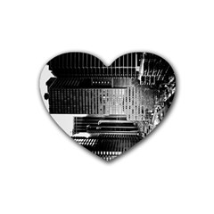 Urban Scene Street Road Busy Cars Heart Coaster (4 Pack)  by Nexatart