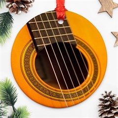 Vintage Guitar Acustic Ornament (round) by Nexatart