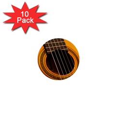 Vintage Guitar Acustic 1  Mini Buttons (10 Pack)  by Nexatart