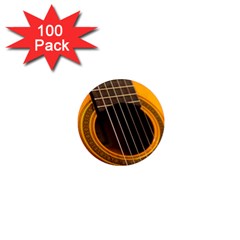 Vintage Guitar Acustic 1  Mini Magnets (100 Pack)  by Nexatart