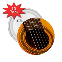 Vintage Guitar Acustic 2 25  Buttons (10 Pack)  by Nexatart