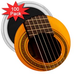 Vintage Guitar Acustic 3  Magnets (100 Pack) by Nexatart