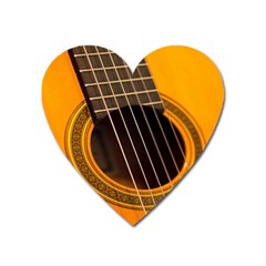 Vintage Guitar Acustic Heart Magnet by Nexatart