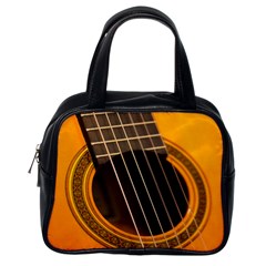 Vintage Guitar Acustic Classic Handbags (one Side) by Nexatart