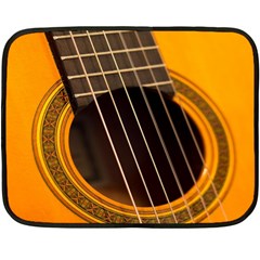 Vintage Guitar Acustic Double Sided Fleece Blanket (mini)  by Nexatart