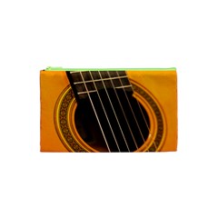 Vintage Guitar Acustic Cosmetic Bag (xs) by Nexatart