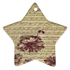 Vintage Music Sheet Song Musical Ornament (star) by Nexatart