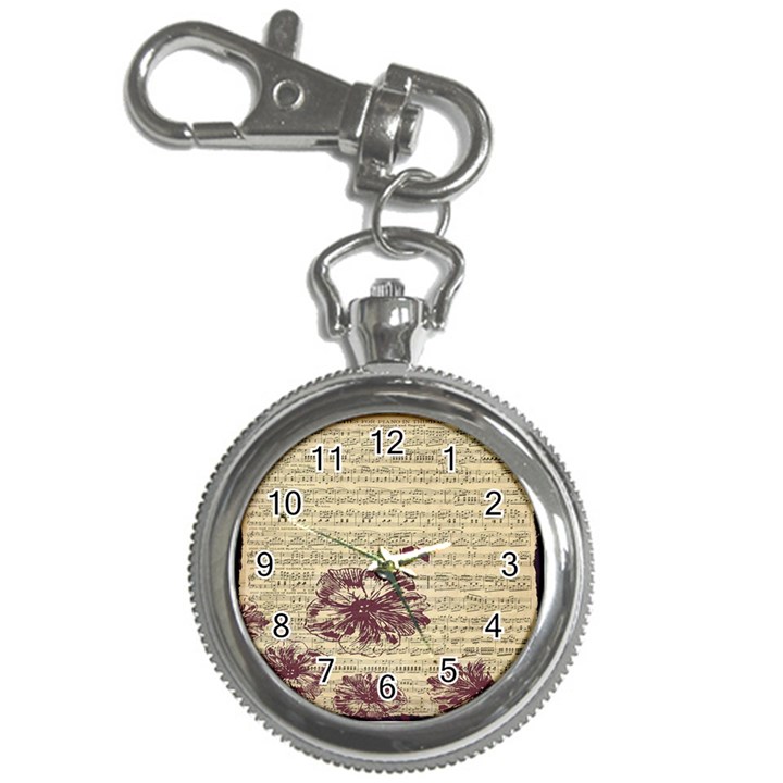 Vintage Music Sheet Song Musical Key Chain Watches