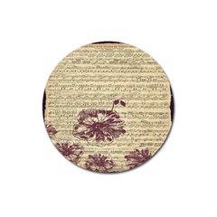 Vintage Music Sheet Song Musical Magnet 3  (round) by Nexatart