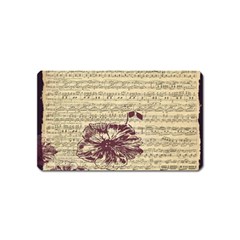 Vintage Music Sheet Song Musical Magnet (name Card) by Nexatart