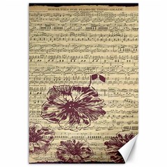 Vintage Music Sheet Song Musical Canvas 12  X 18   by Nexatart