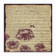 Vintage Music Sheet Song Musical Medium Glasses Cloth (2-side) by Nexatart